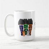 Oktoberhexen - Drei Hexen und zwei Katzen Kaffeetasse (Links)