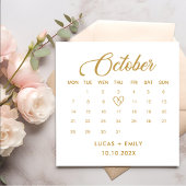 Oktoberkalender Goldhochzeit Serviette