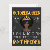 Oktoberkönigin i'm, wer ich bin Ihr Applaus ist ni Postkarte (Vorne/Hinten)