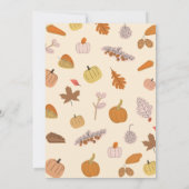 Oktoberkürbis Orange Halloween-Babydusche Einladung (Rückseite)