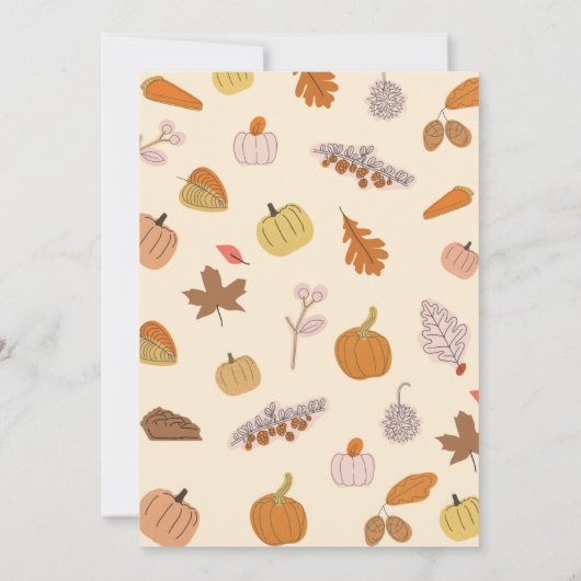 Oktoberkürbis Orange Halloween-Babydusche Einladung (Rückseite)