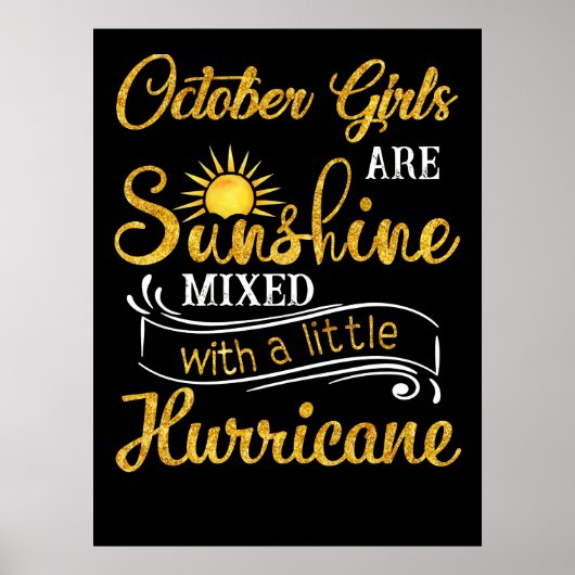 Oktobermädchen sind Sunshine Mixed Little Hurrican Poster (Vorne)