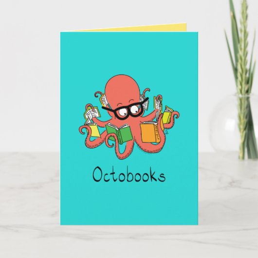 Oktobooks - Oktopus Lesekarte von Büchern Karte (Vorderseite)