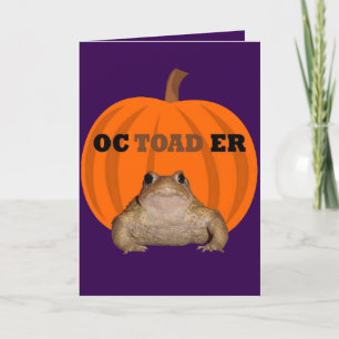 Oktolader Halloween Wortspiel mit Kröten-Feiertags Feiertagskarte