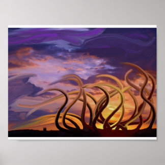 Oktopi am Himmel Poster