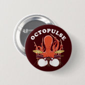 Oktopulose | Octopus Drummer Button (Vorne & Hinten)