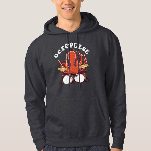 Oktopulose | Octopus Drummer Hoodie (Vorderseite)
