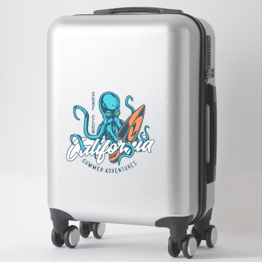 Oktopus2 Aufkleber (Koffer)