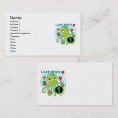 Oktopus 1. Geburtstag T - Shirt und Geschenke Visitenkarte (Vorne/Hinten)