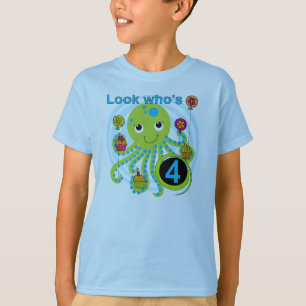 Oktopus 4. Geburtstag T Shirts und Geschenke