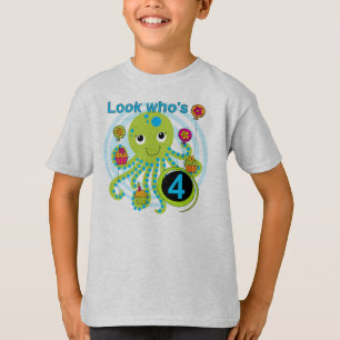 Oktopus 4. Geburtstag T Shirts und Geschenke
