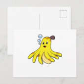Oktopus als Banane Postkarte (Vorne/Hinten)