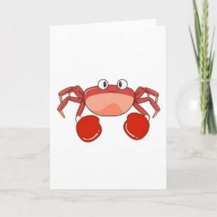 Oktopus als Boxer mit Boxhandschuhen Karte