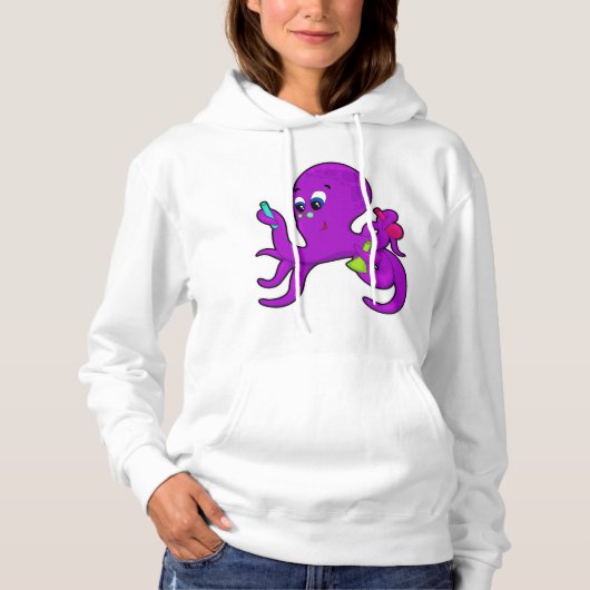 Oktopus als Lehrer mit Laborausrüstung Hoodie (Vorderseite)