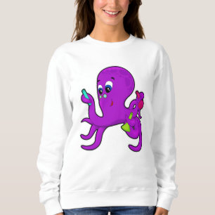 Oktopus als Lehrer mit Laborausrüstung Sweatshirt