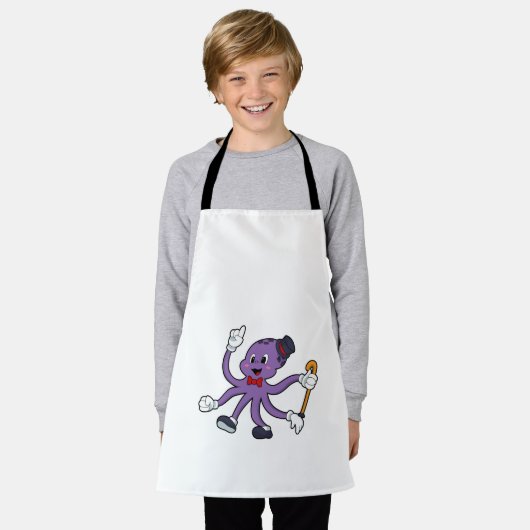 Oktopus als Magier mit Hut Schürze (Getragen)