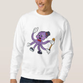 Oktopus als Magier mit Hut Sweatshirt (Vorderseite)