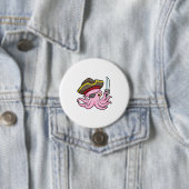 Oktopus als Piraten mit Säbel- und Augenpflaster Button (Beispiel)