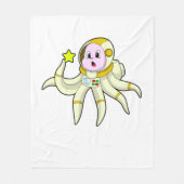 Oktopus als Taucher mit Star Fleecedecke (Vorderseite)