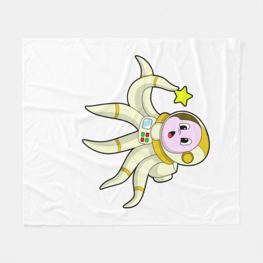 Oktopus als Taucher mit Star Fleecedecke (Vorderseite (Horizontal))