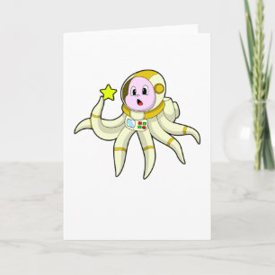 Oktopus als Taucher mit Star Karte