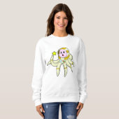 Oktopus als Taucher mit Star Sweatshirt (Vorne ganz)