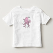 Oktopus als Zauberer mit Trident Kleinkind T-shirt (Vorderseite)