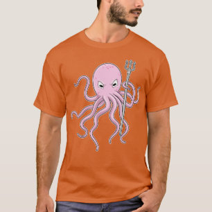 Oktopus als Zauberer mit Trident T-Shirt