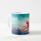 Oktopus - Anpassbar intelligent - Personalisiert Kaffeetasse (Vorderseite Links)
