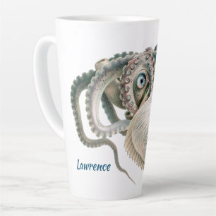 Oktopus Argonaut, Vintage Meeresleben Tiere Milchtasse