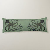 Oktopus auf der Seite Grün - Kissen (Rückseite)