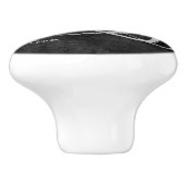 Oktopus auf dunkelgrau R - Knochen Keramikknauf (Seitenansicht)