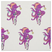 Oktopus auf Einrad Stoff (Muster)