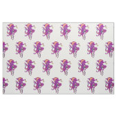 Oktopus auf Einrad Stoff (Fat Quarter (45,7 x 55,9 cm))