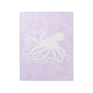 Oktopus auf Lila - 11" x 8,5" Notepad Notizblock