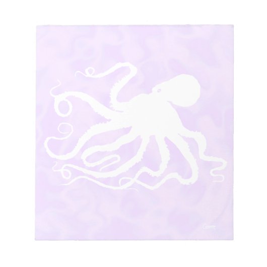 Oktopus auf Lila - 5,5" x 6" Notepad Notizblock (Vorderseite)