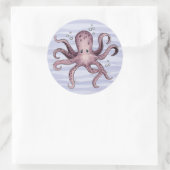 Oktopus - Aufkleber (Tasche)