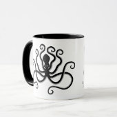 Oktopus aus Minoan-Keramik mit lustigem Text Tasse (Vorderseite Links)
