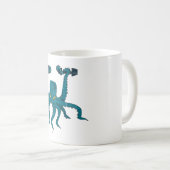 Oktopus ausarbeiten kaffeetasse (VorderseiteRechts)