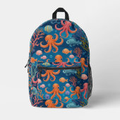 Oktopus Bedruckter Rucksack (Vorderseite)