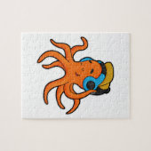 Oktopus bei Musik mit Kopfhörer Puzzle (Horizontal)