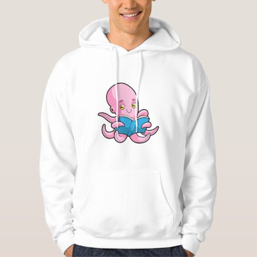 Oktopus beim Lesen eines Buches Hoodie (Vorderseite)