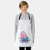 Oktopus beim Lesen eines Buches Schürze (Getragen)
