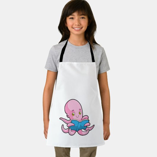 Oktopus beim Lesen eines Buches Schürze (Insitu)