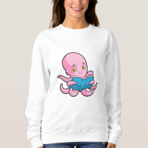 Oktopus beim Lesen eines Buches Sweatshirt