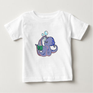 Oktopus beim Lesen mit Buch Baby T-shirt