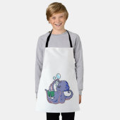 Oktopus beim Lesen mit Buch Schürze (Getragen)