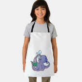 Oktopus beim Lesen mit Buch Schürze (Insitu)