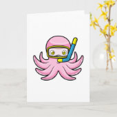 Oktopus beim Tauchen mit Schnorchel & Schwimmbrill Karte (Gelbe Blume)