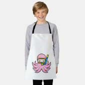 Oktopus beim Tauchen mit Schnorchel & Schwimmbrill Schürze (Getragen)